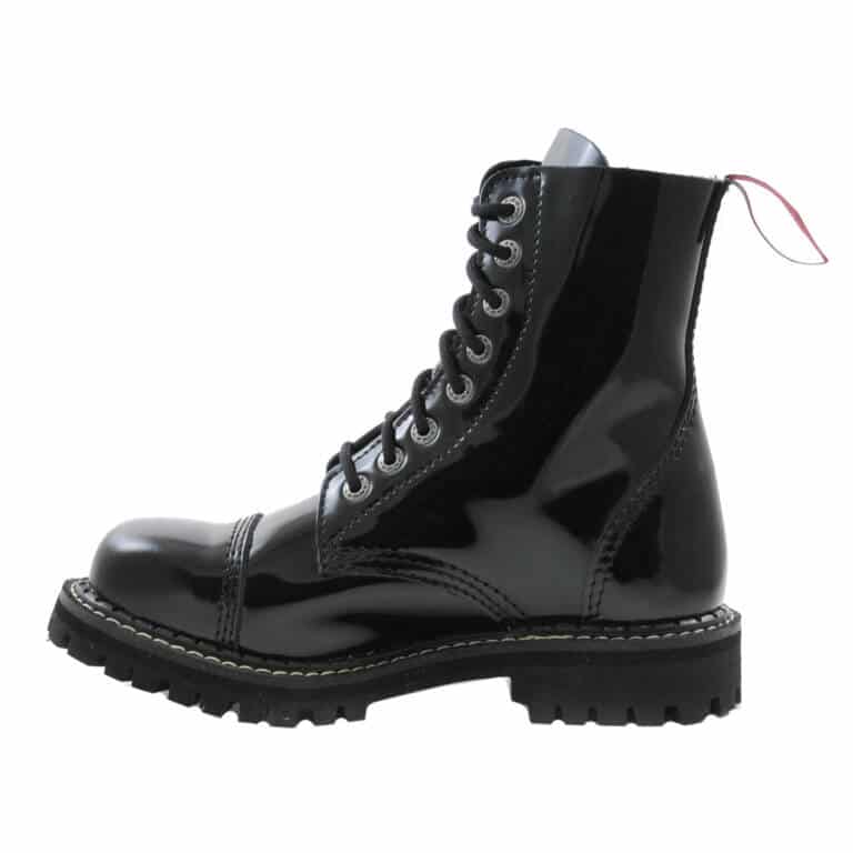 Angry Itch 8-Eye Gothic Punk Army Ranger Patent Boots – Bild 3