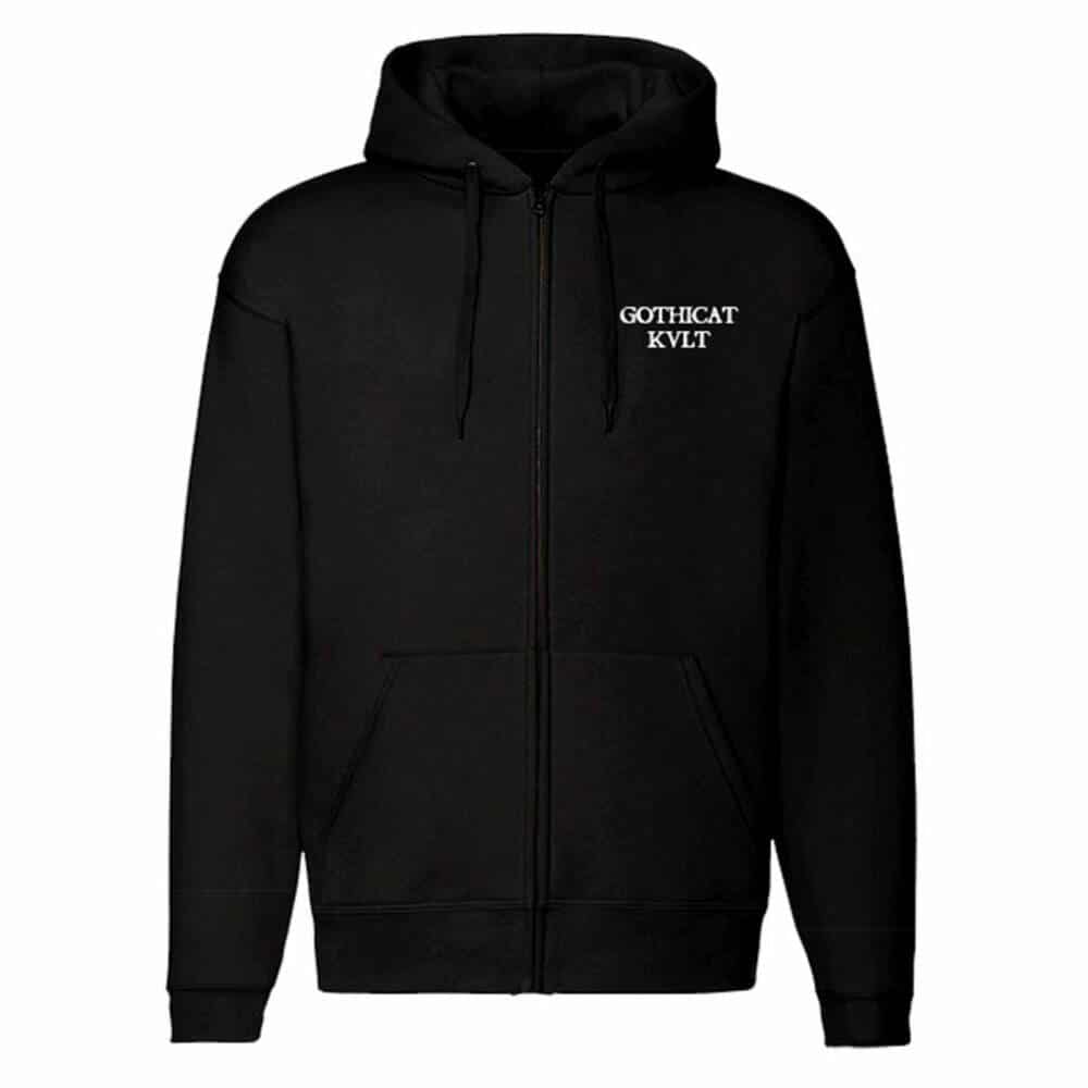 Gothicat Zip-Hoody Goth Feline Kult – Bild 2