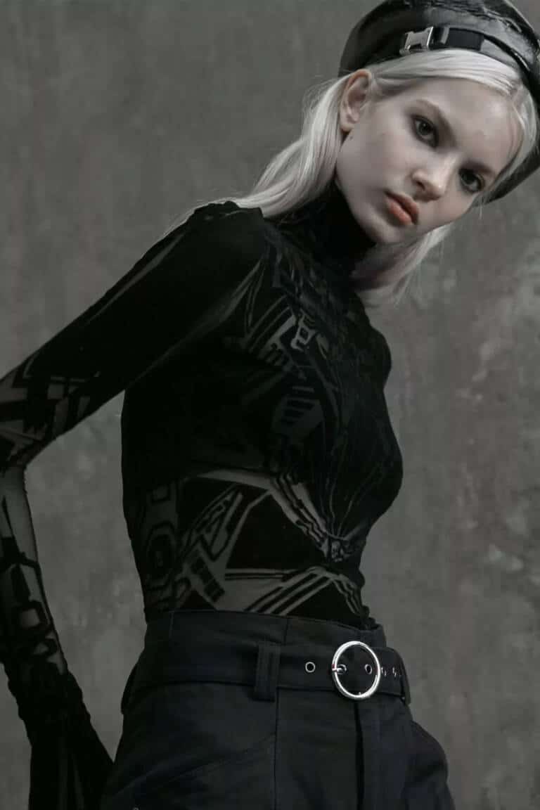 Punk Rave Top Cyber Goth – Bild 3