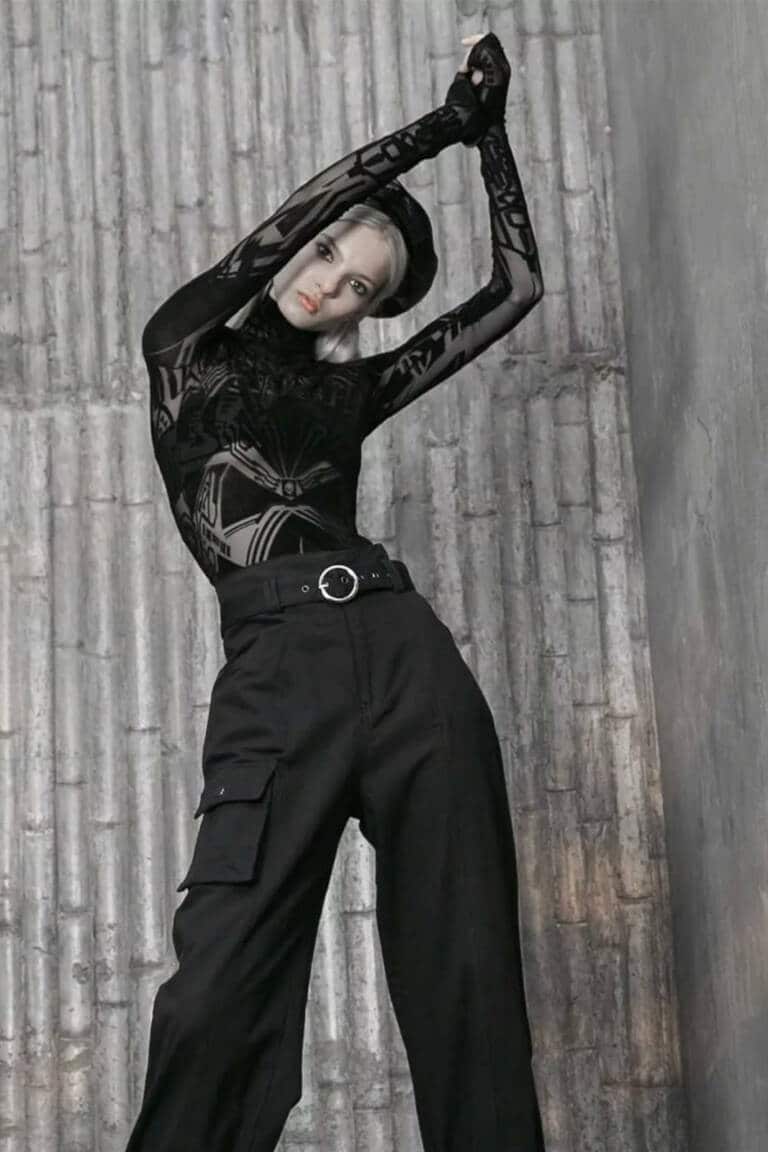 Punk Rave Top Cyber Goth – Bild 6