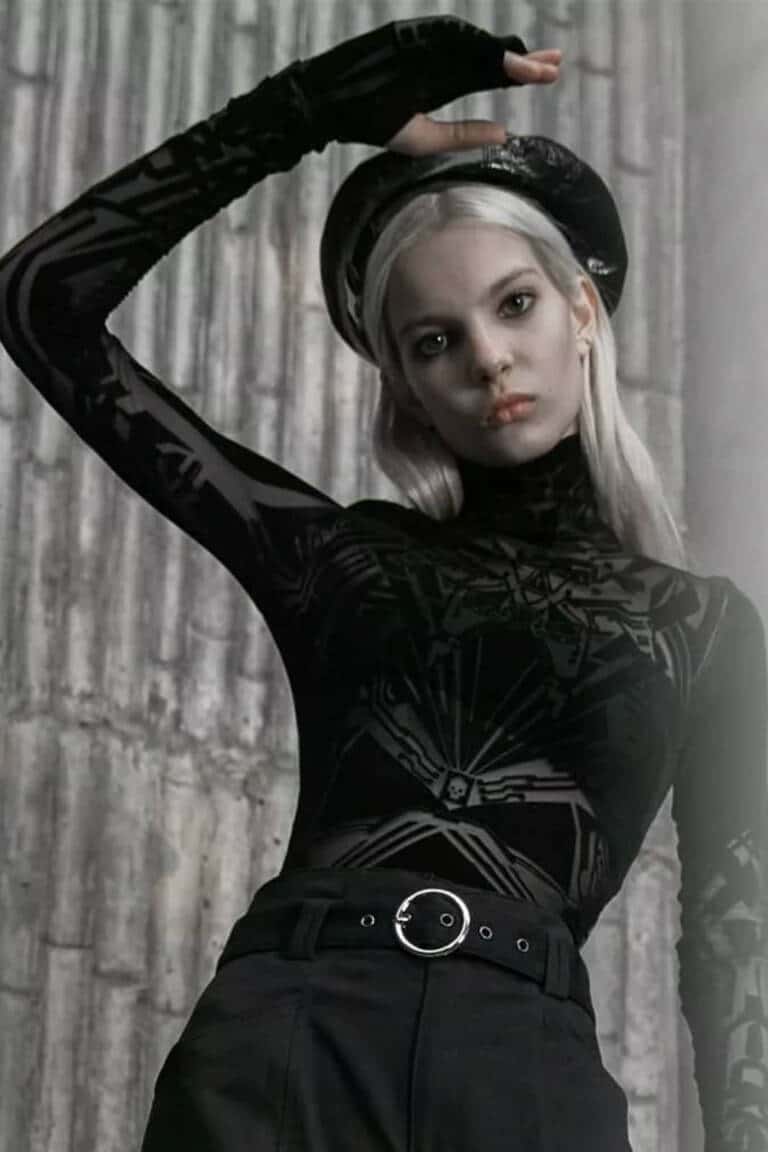 Punk Rave Top Cyber Goth – Bild 7