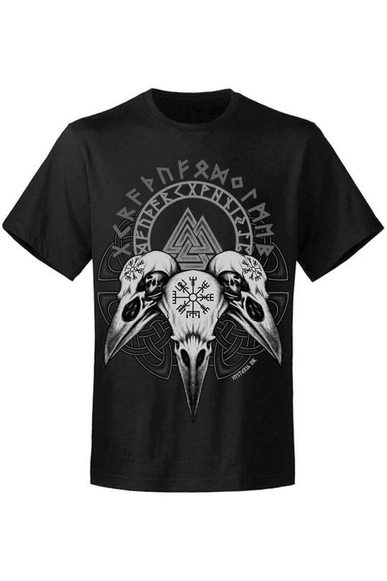 Hysteria Ink T-Shirt Valknut Raven