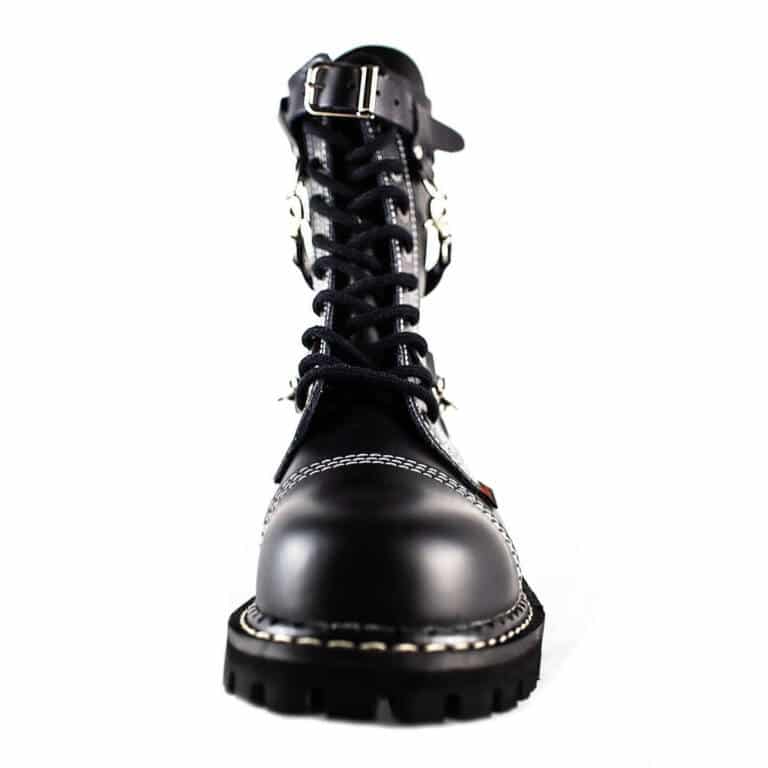 Angry Itch 10-Loch 3 Straps Gothic Punk Army Ranger Lederstiefel – Bild 4