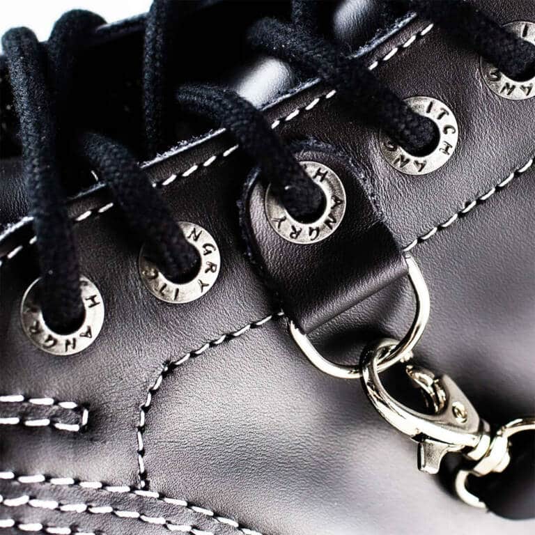Angry Itch 10-Loch 3 Straps Gothic Punk Army Ranger Lederstiefel – Bild 6