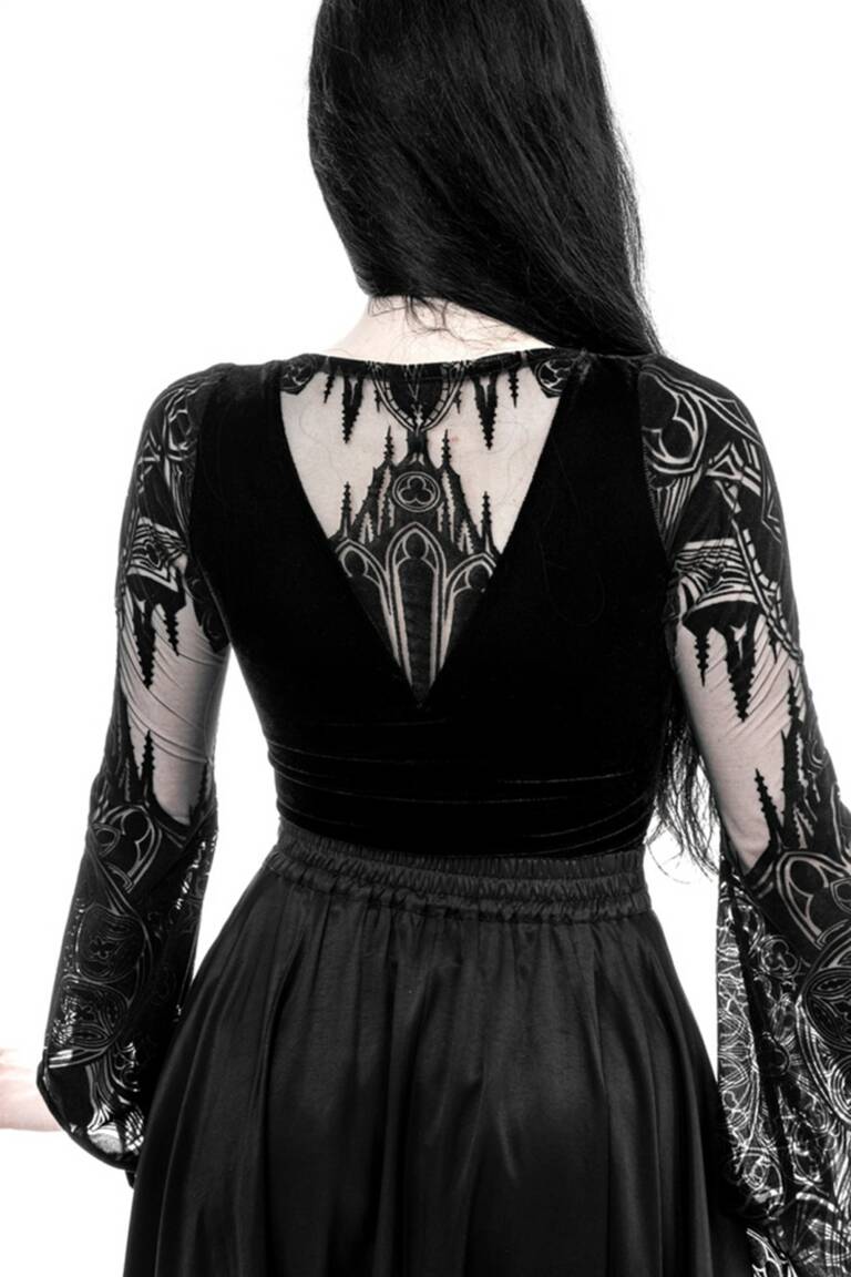 Restyle Body Gothic Chapel V-Neck – Bild 6