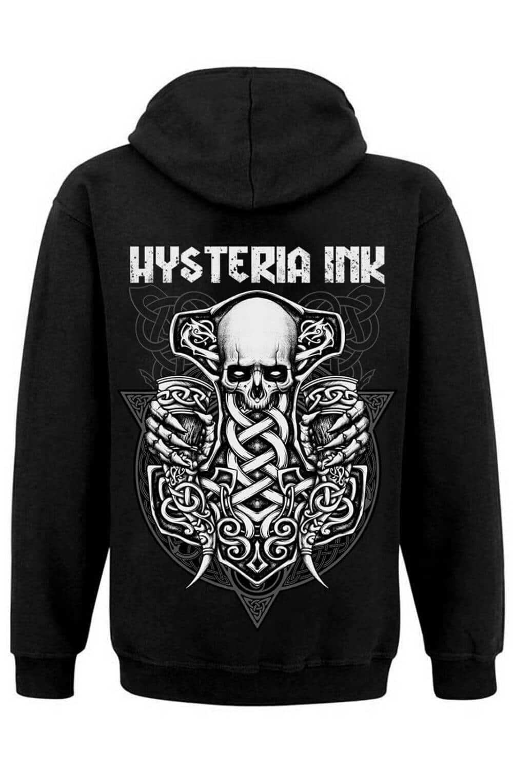 Hysteria Ink Zip-Hoody Mjolnir Skull