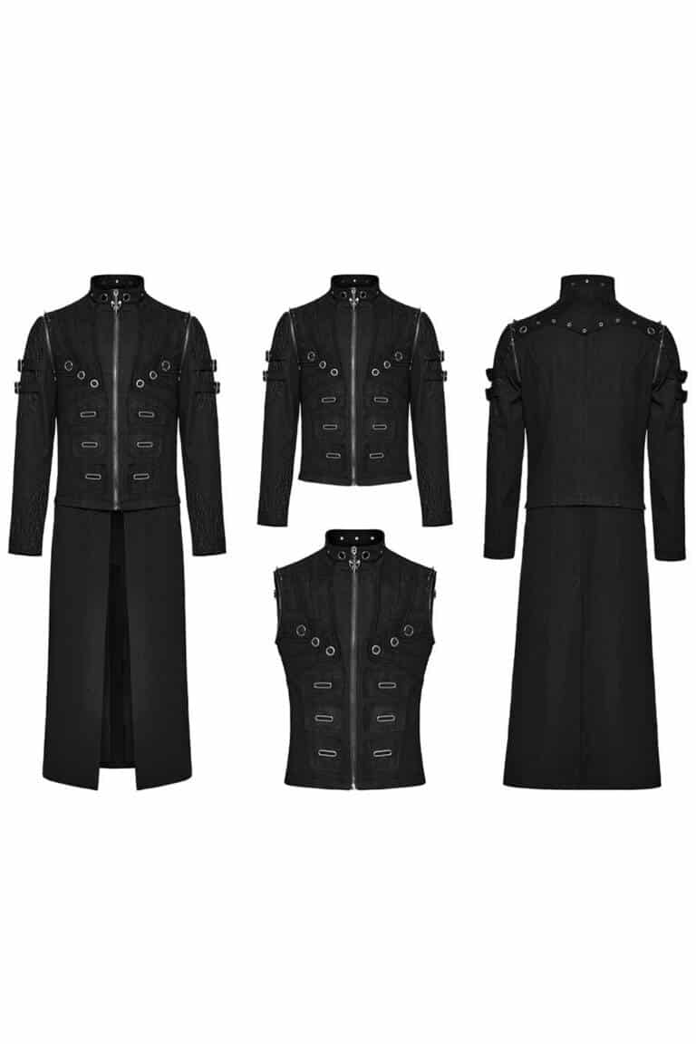 Punk Rave Mantel - Weste - Jacke Anakreon Transformer – Bild 5