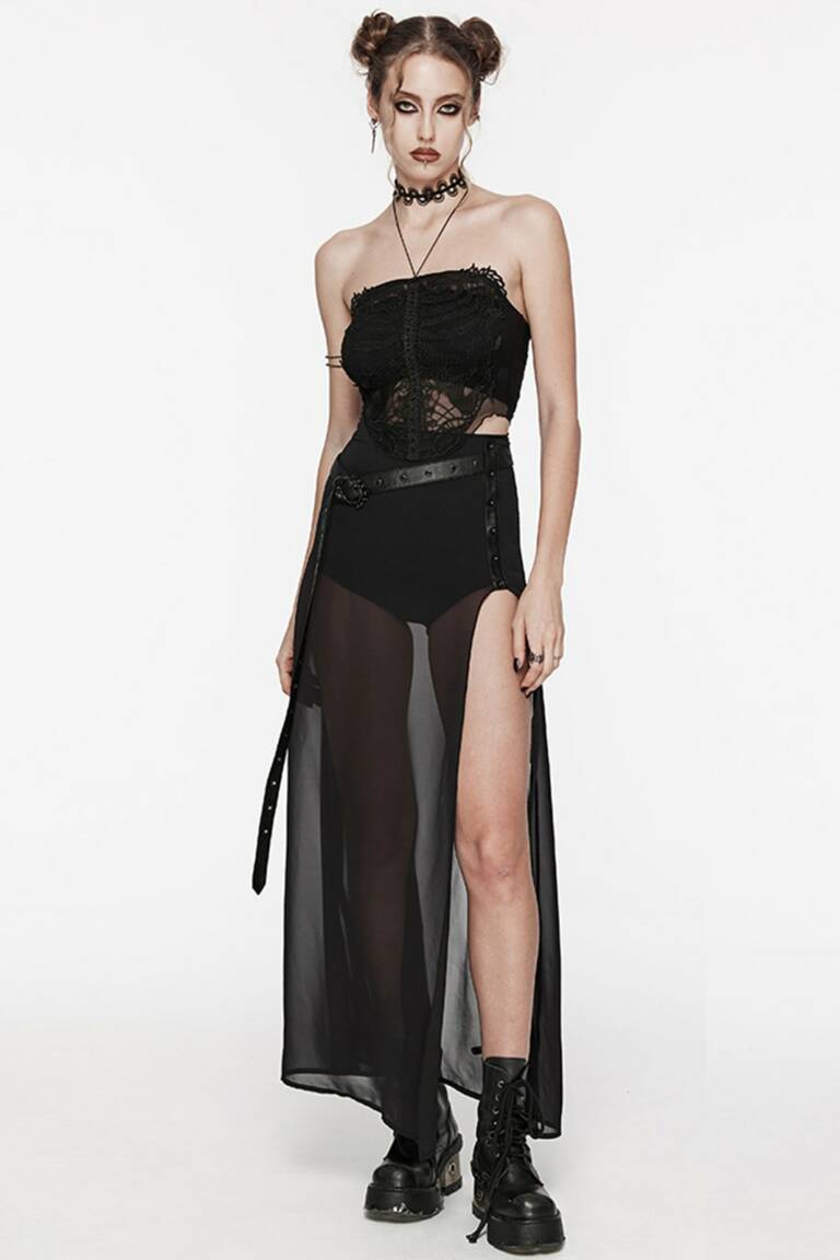 Punk rave overskirt Black Moon Rising – Bild 4