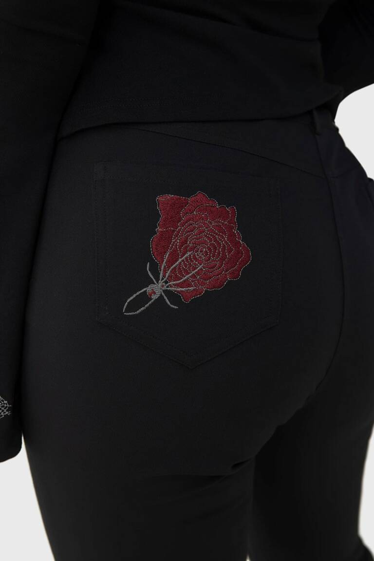 Killstar Schlaghose Blood Rose – Bild 4