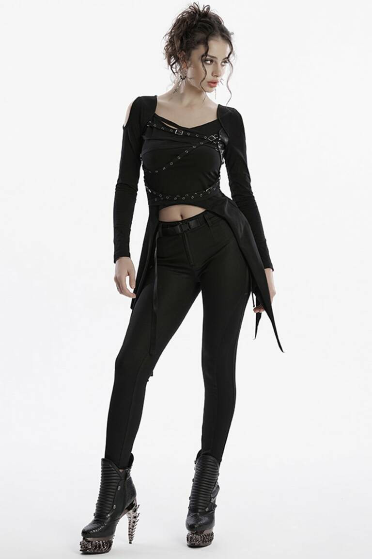 Punk Rave Longsleeve Top Dark Dystopia – Bild 2