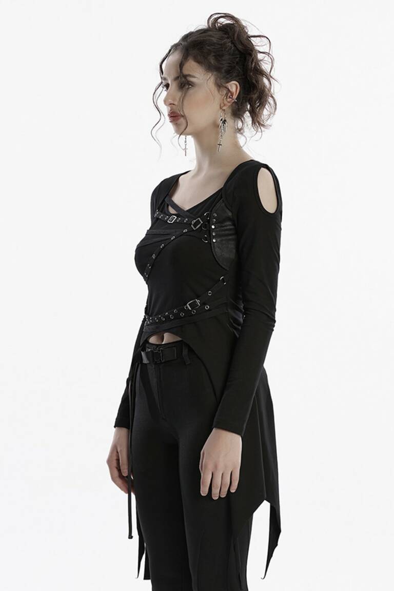 Punk Rave Longsleeve Top Dark Dystopia – Bild 3