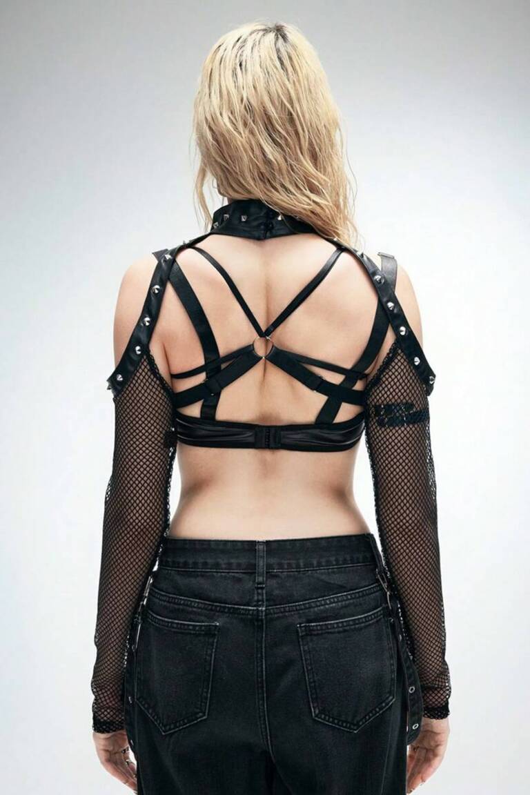 Romwe Top Nexus Grid Harness – Bild 2