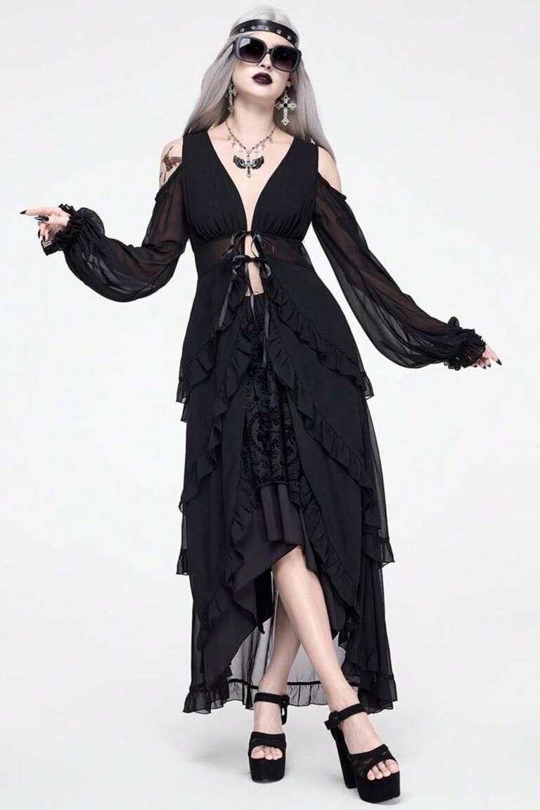 Romwe Bluse Moonlit Veil – Bild 5
