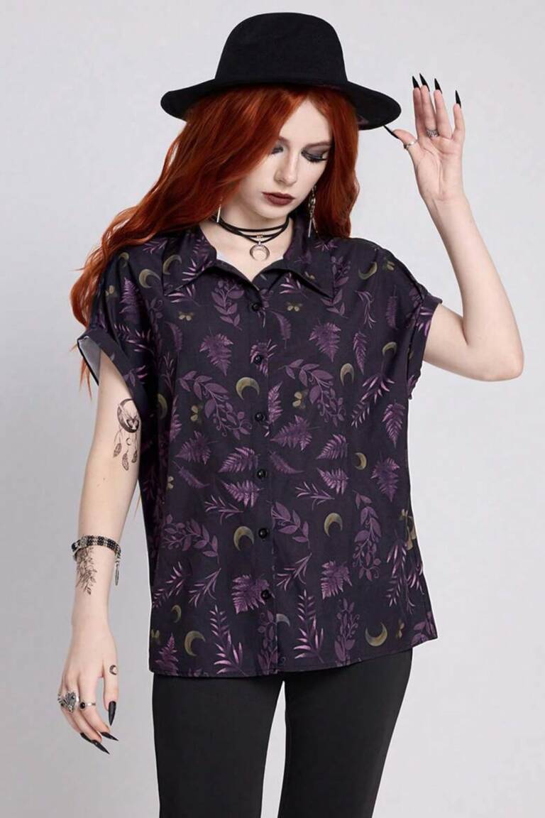 Romwe blouse Moonroot Botanica – Bild 4
