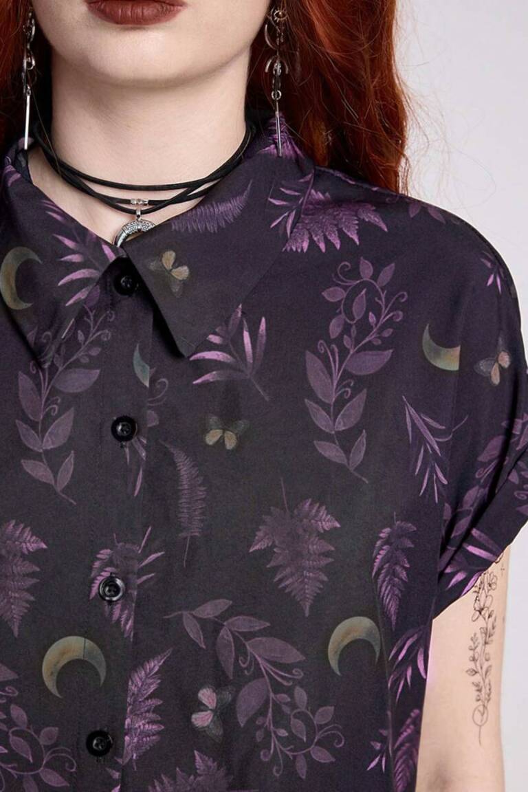 Romwe blouse Moonroot Botanica – Bild 5
