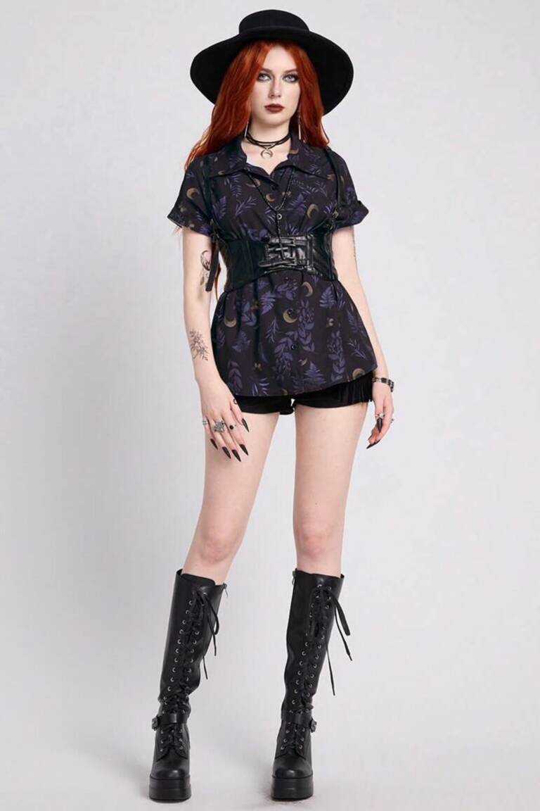 Romwe blouse Moonroot Botanica – Bild 6