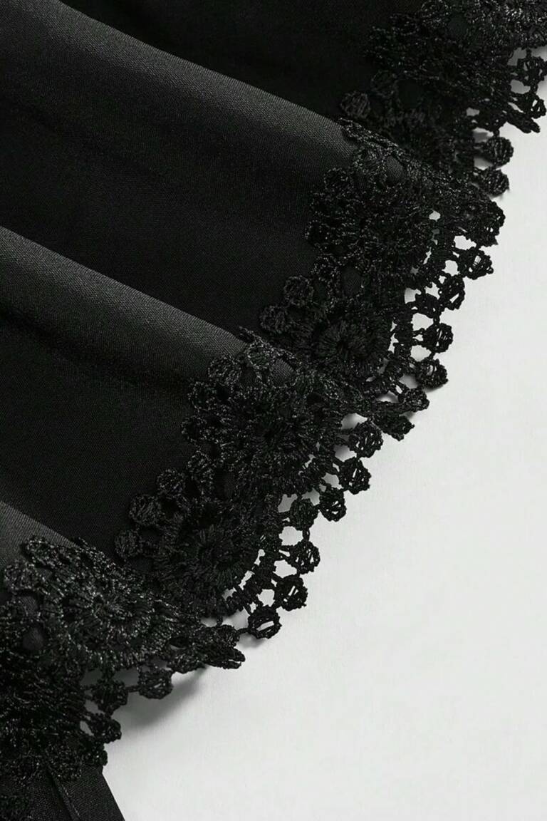 Romwe Bluse Moonlace Ruffle – Bild 4