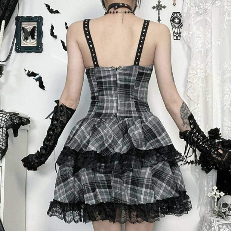 Moon Attic Kleid Plaid Mayhem – Bild 3