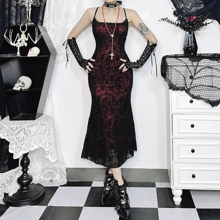 Moon Attic dress Blood Rose Elegy