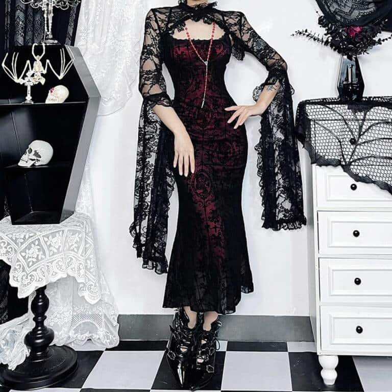 Moon Attic Kleid Blood Rose Elegy – Bild 3