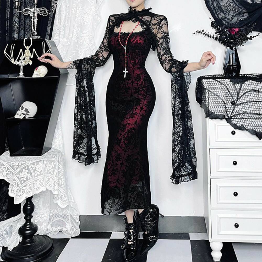 Moon Attic Kleid Blood Rose Elegy – Bild 4