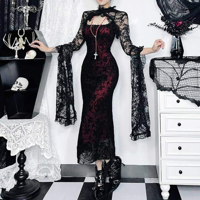 Moon Attic Kleid Blood Rose Elegy – Bild 4