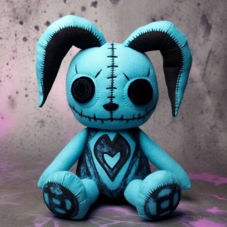 PlushThis Plüschtier Arctic Voodoo Goth Bunny – Bild 7