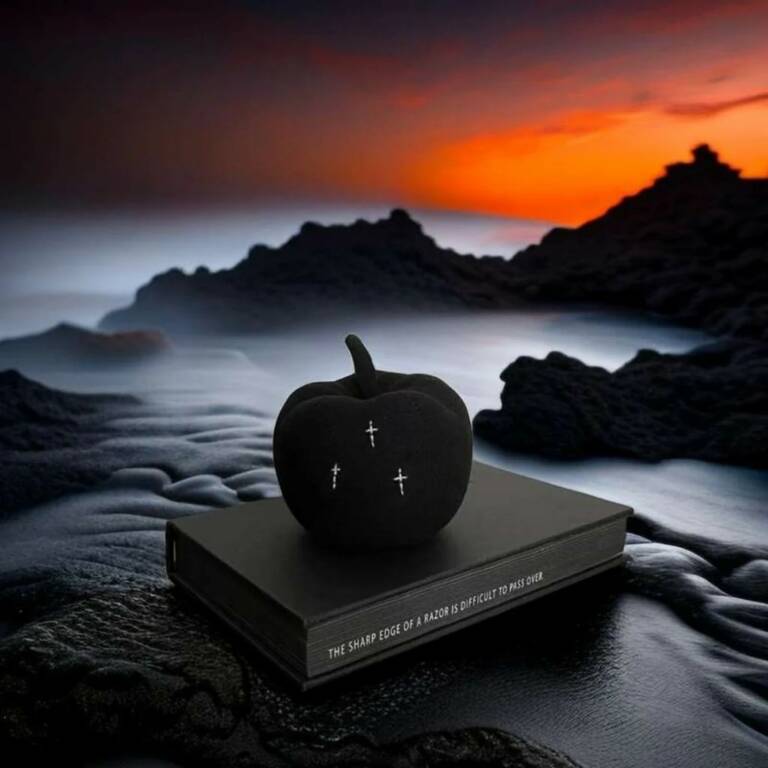 PlushThis Plüschfigur Goth Black Apple – Bild 3