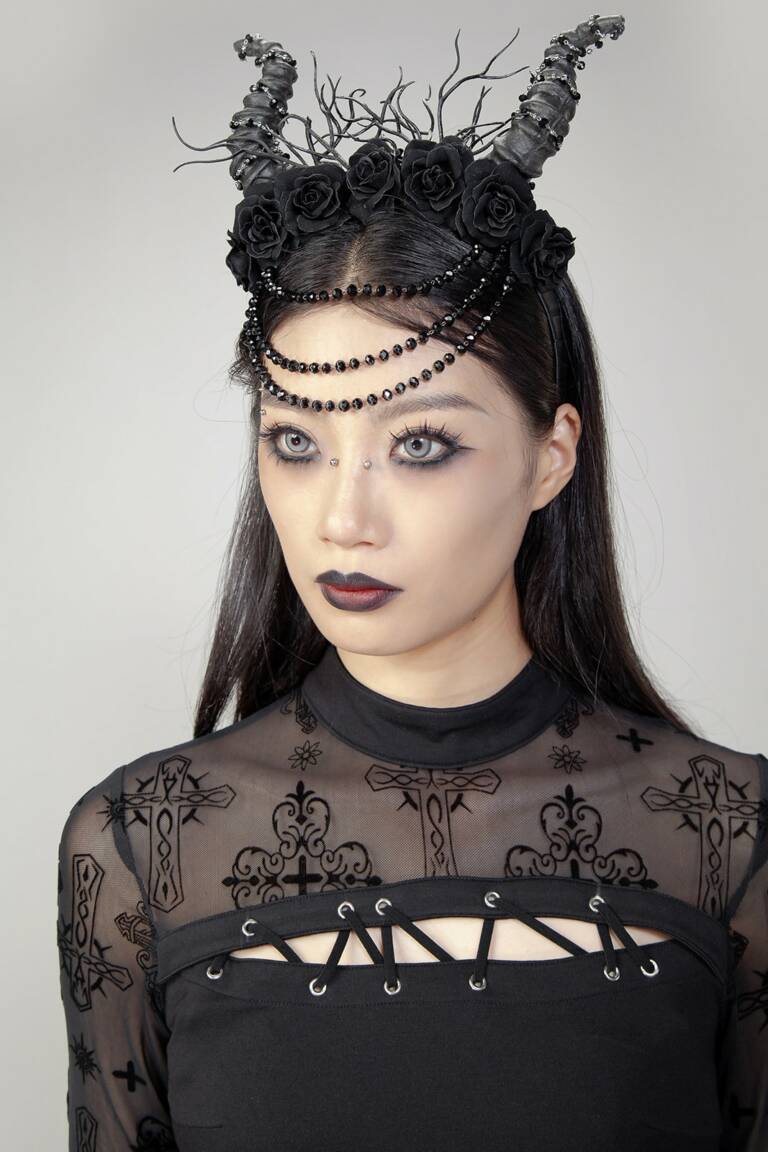 RNG Haarreif Gothic Witch Horns – Bild 3