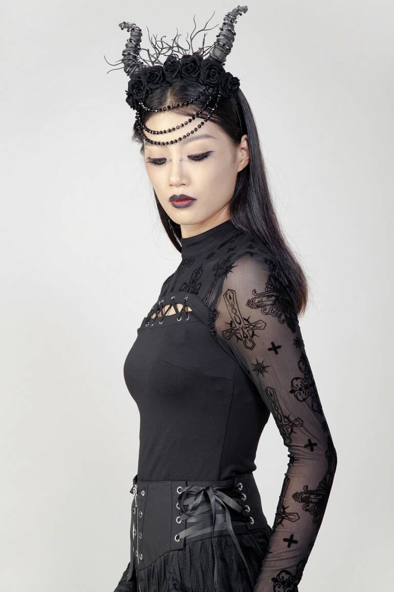 RNG Haarreif Gothic Witch Horns – Bild 4