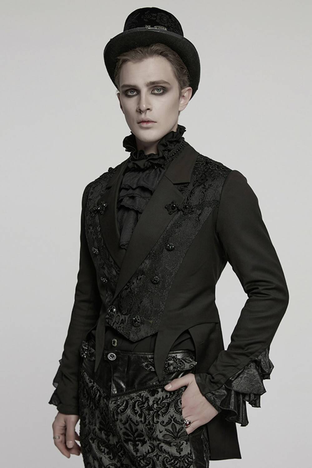 Punk Rave Jacke The Raven Poet – Bild 3