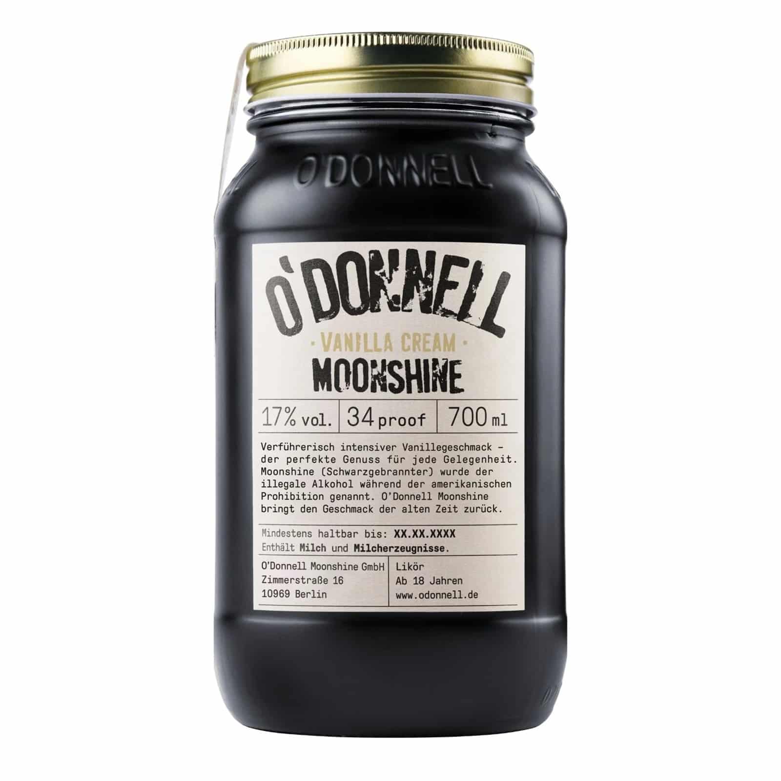 Likör O'Donnell Moonshine Vanilla Cream 0,7l, 17%