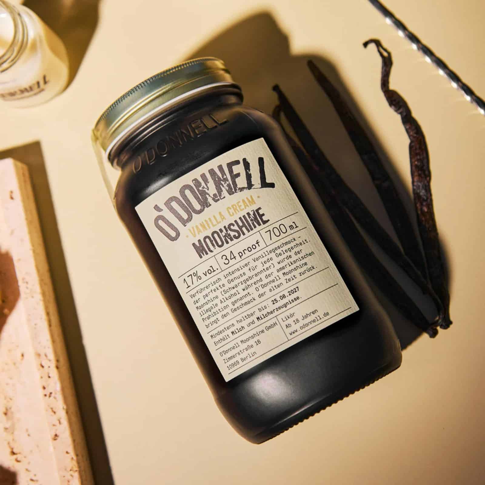 Likör O'Donnell Moonshine Vanilla Cream 0,7l, 17% – Bild 2