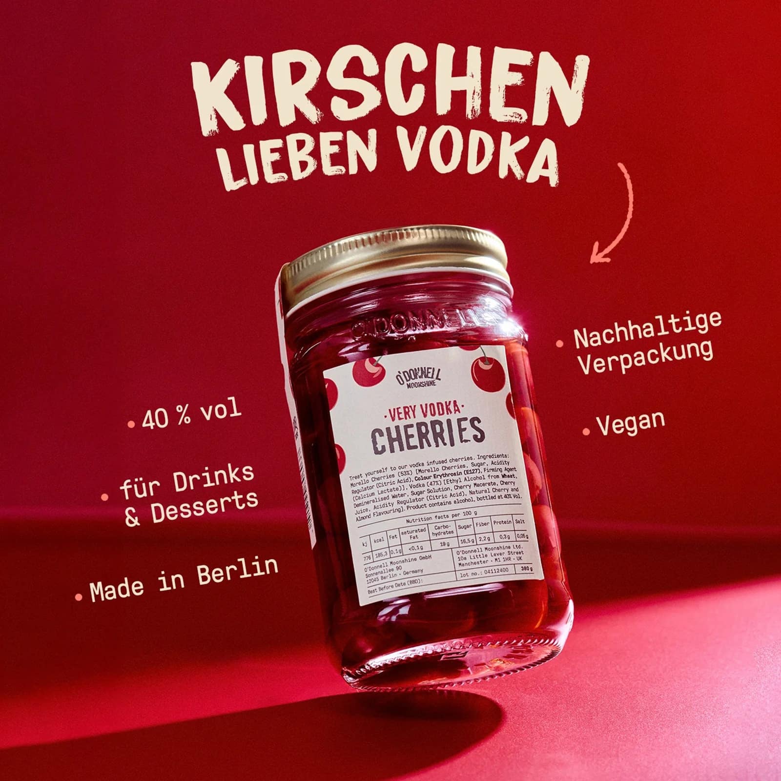 O'Donnell Moonshine Very Vodka Cherries – Bild 3