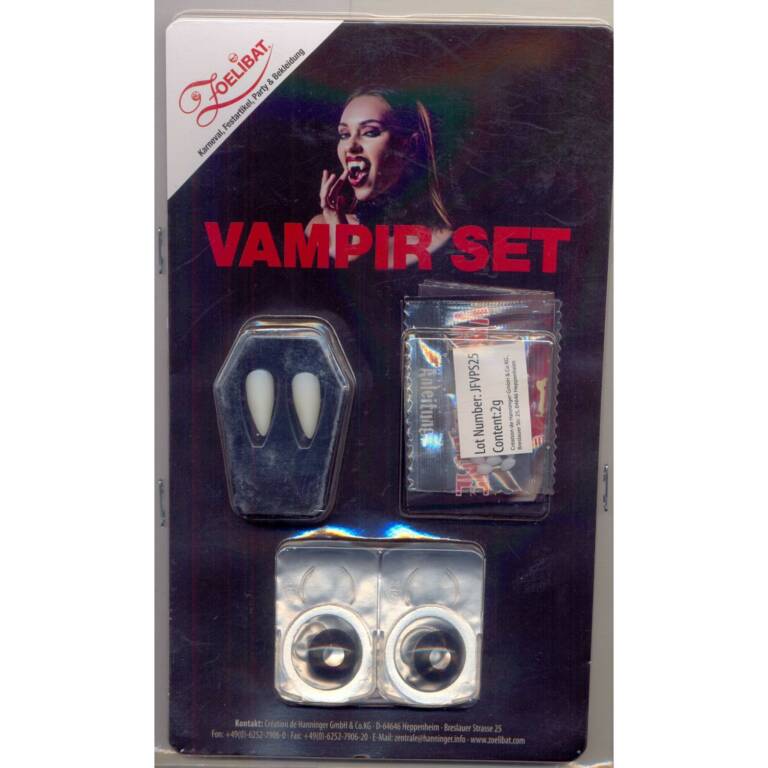 Zoelibat Komplett MakeUp-Set Vampir mit Kontaktlinsen