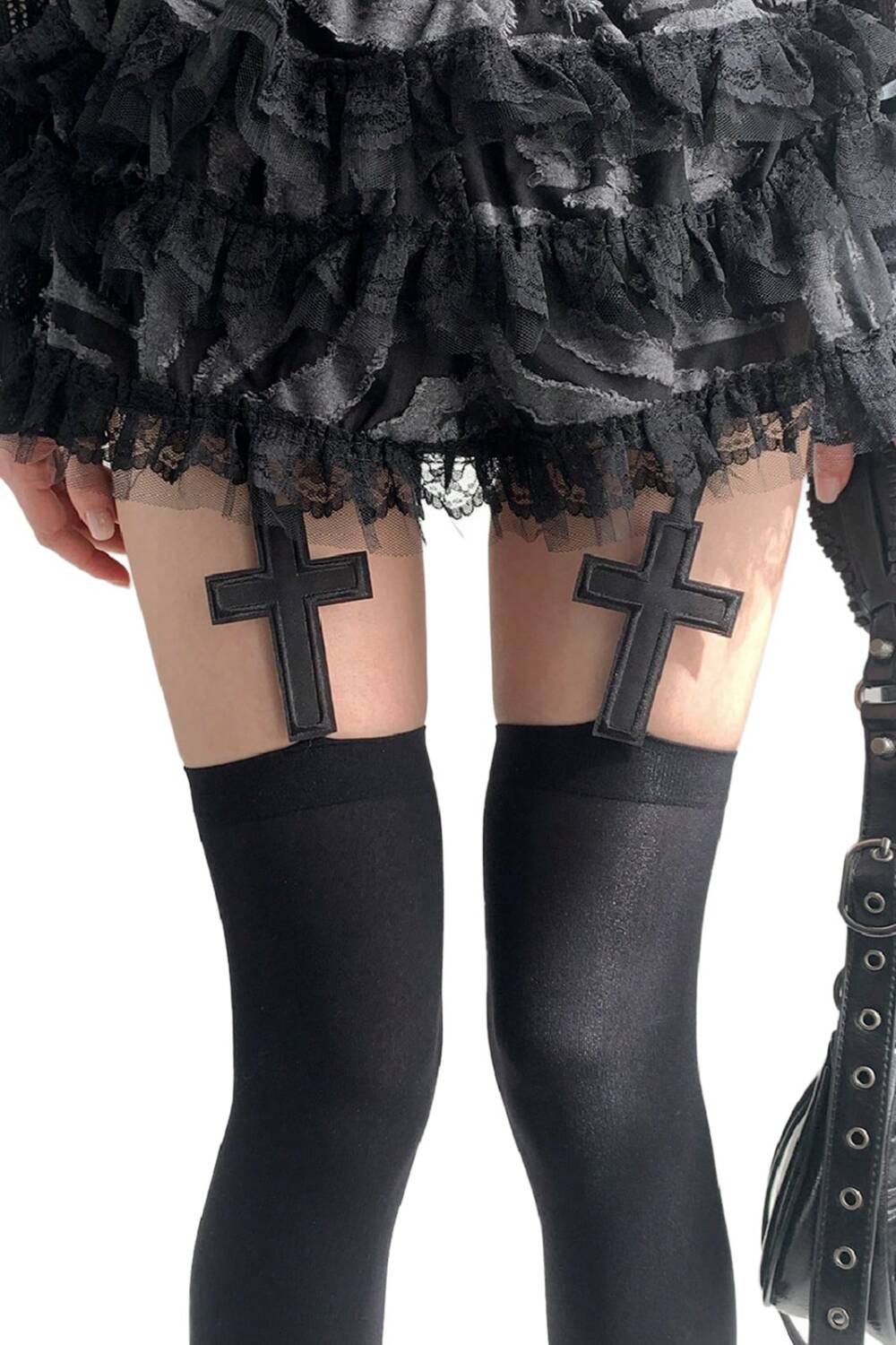 Mad Moonshine Overknee-Strümpfe Sanctum Cross