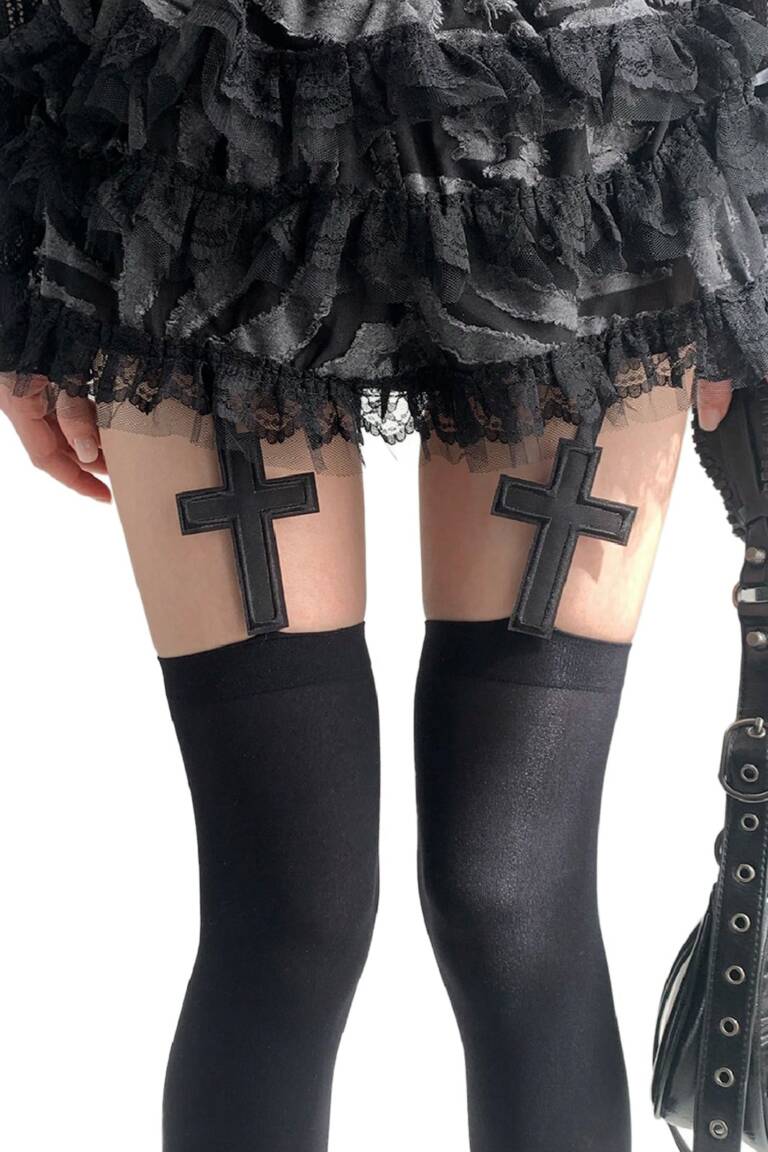Mad Moonshine Overknee-Strümpfe Sanctum Cross