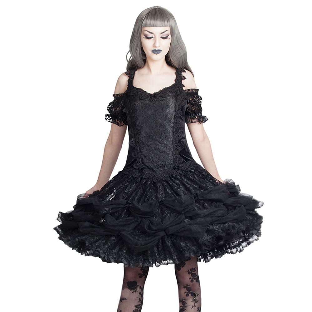 Sinister Minikleid Black Gothic Heart