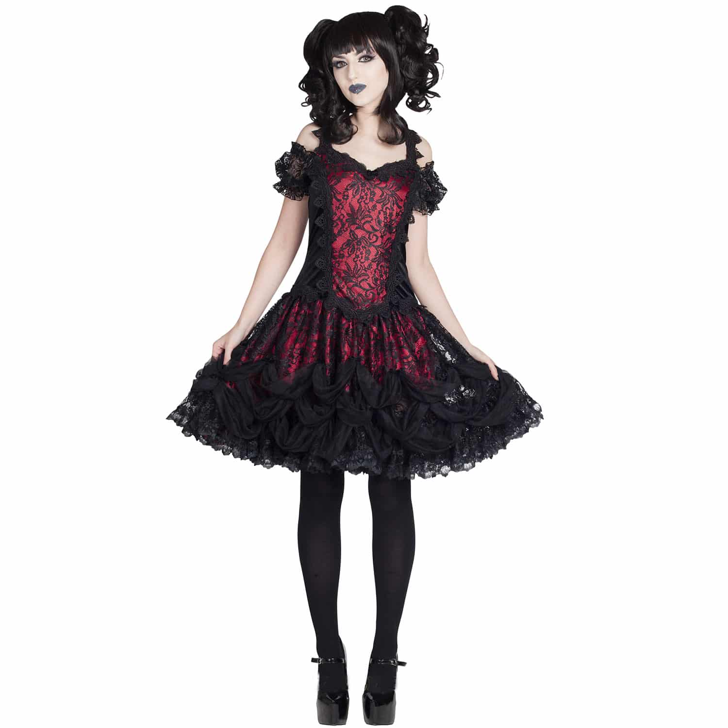 Sinister Minikleid Red Gothic Heart