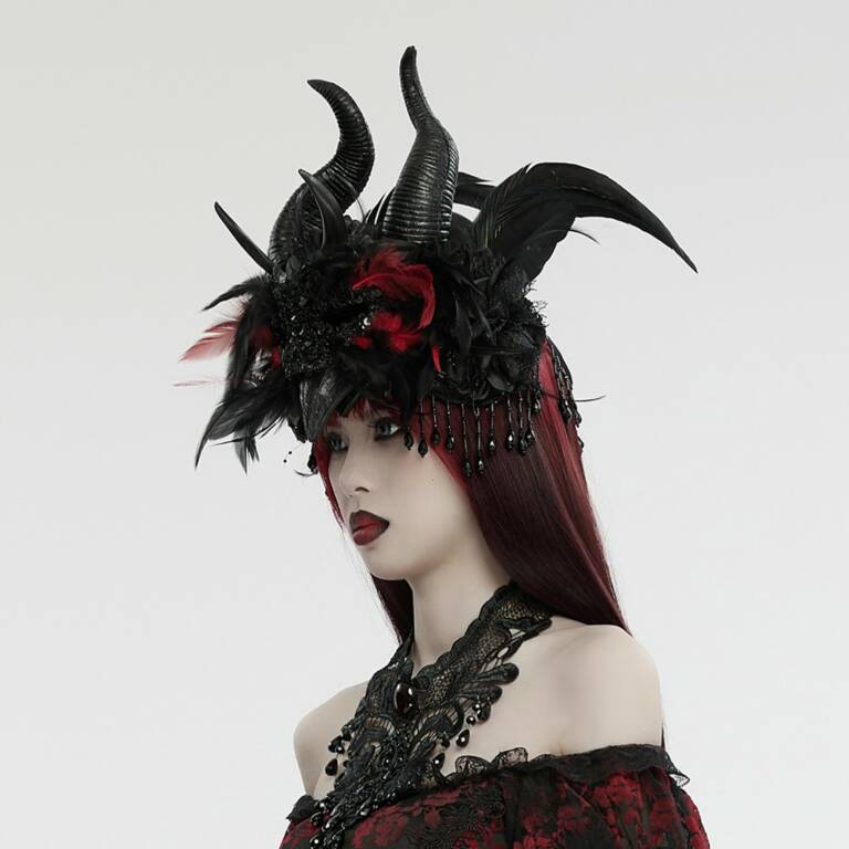 Punk Rave Haarreif Vampires Masquerade Horns – Bild 2