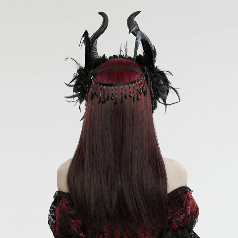 Punk Rave Haarreif Vampires Masquerade Horns – Bild 3