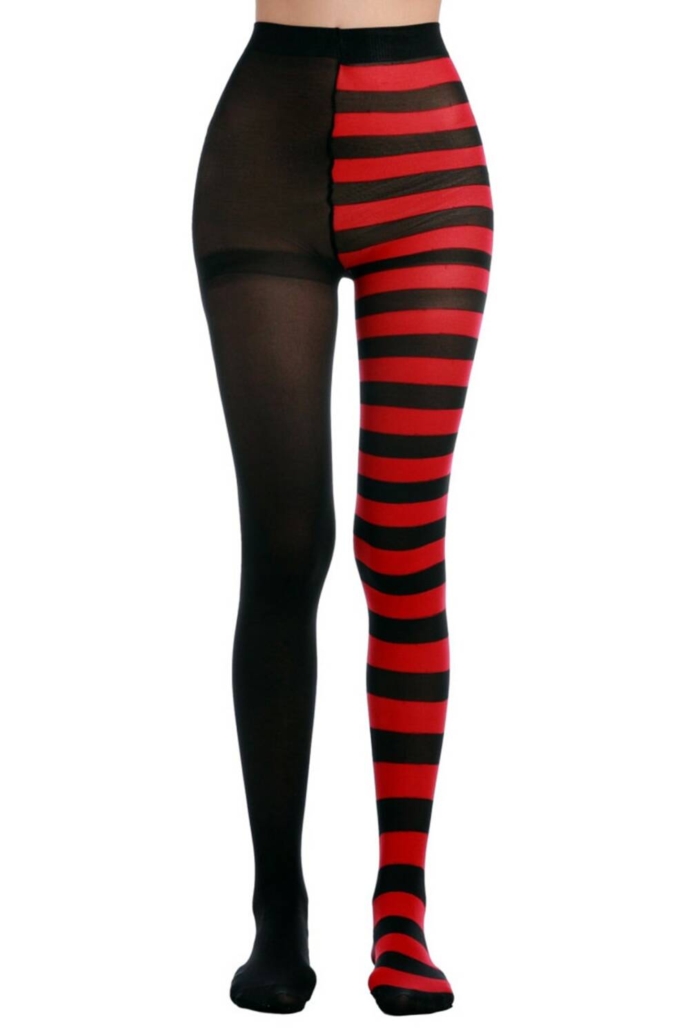 Erogance Strumpfhose Semi Stripes Red