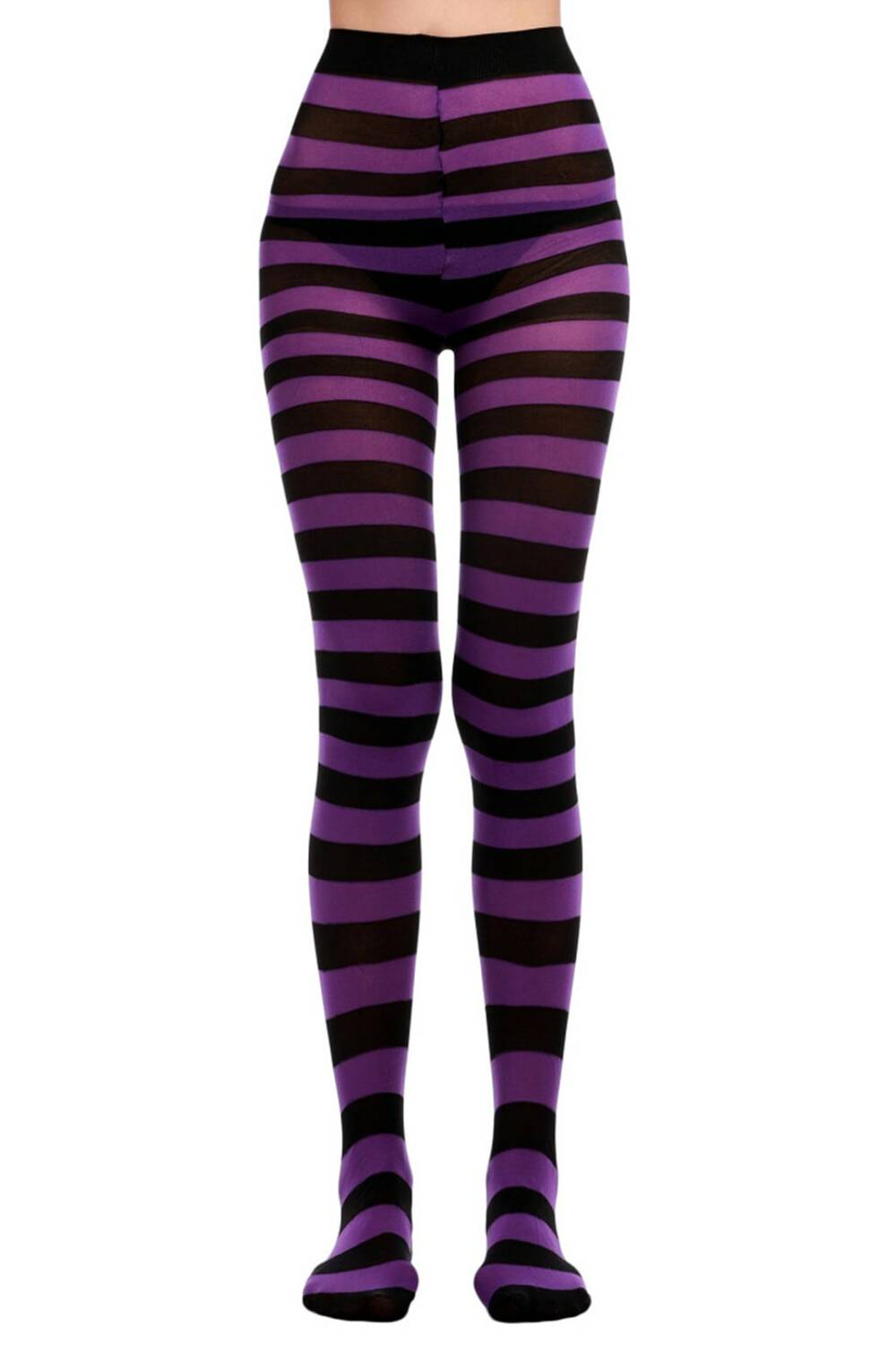 Erogance Strumpfhose Stripes Purple