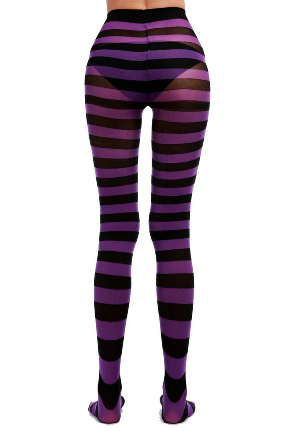 Erogance Strumpfhose Stripes Purple – Bild 2