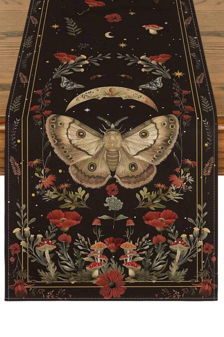 Mad Moonshine table runner Lunar Moth Garden 230cm