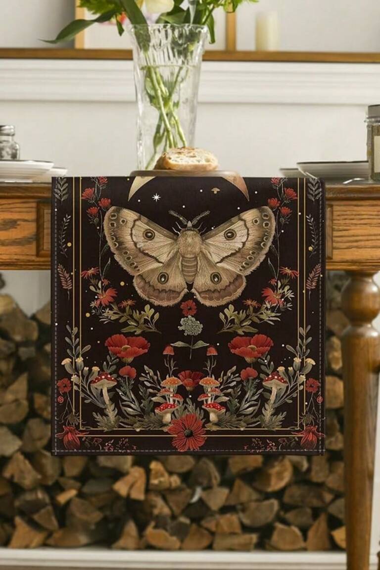 Mad Moonshine table runner Lunar Moth Garden 230cm – Bild 2