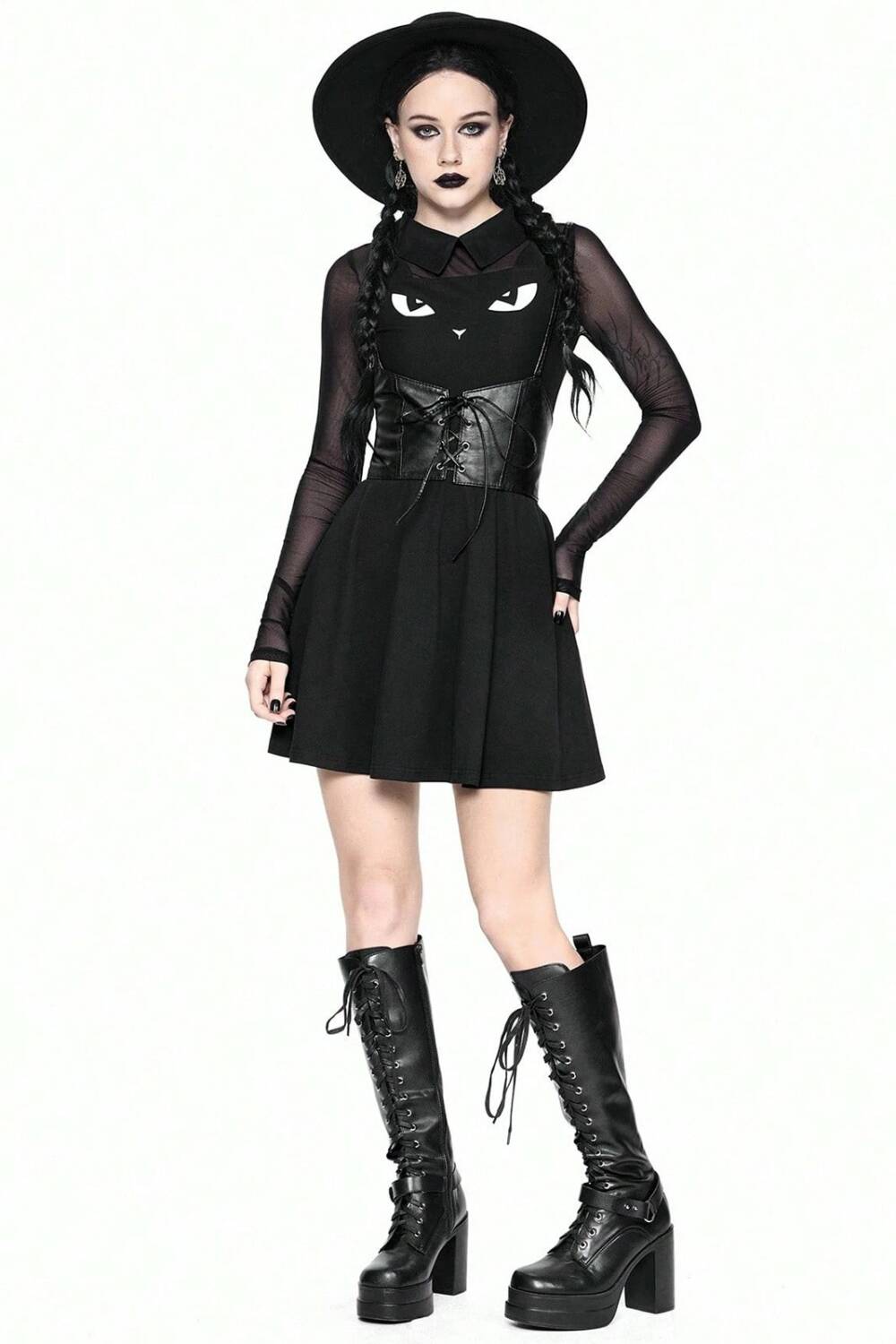 Romwe Kleid Feline Eclipse