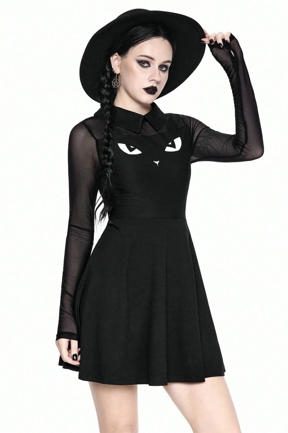 Romwe Kleid Feline Eclipse – Bild 5