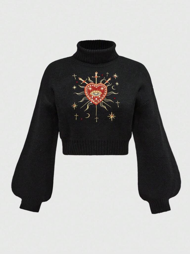 Romwe Pullover Sacred Ember