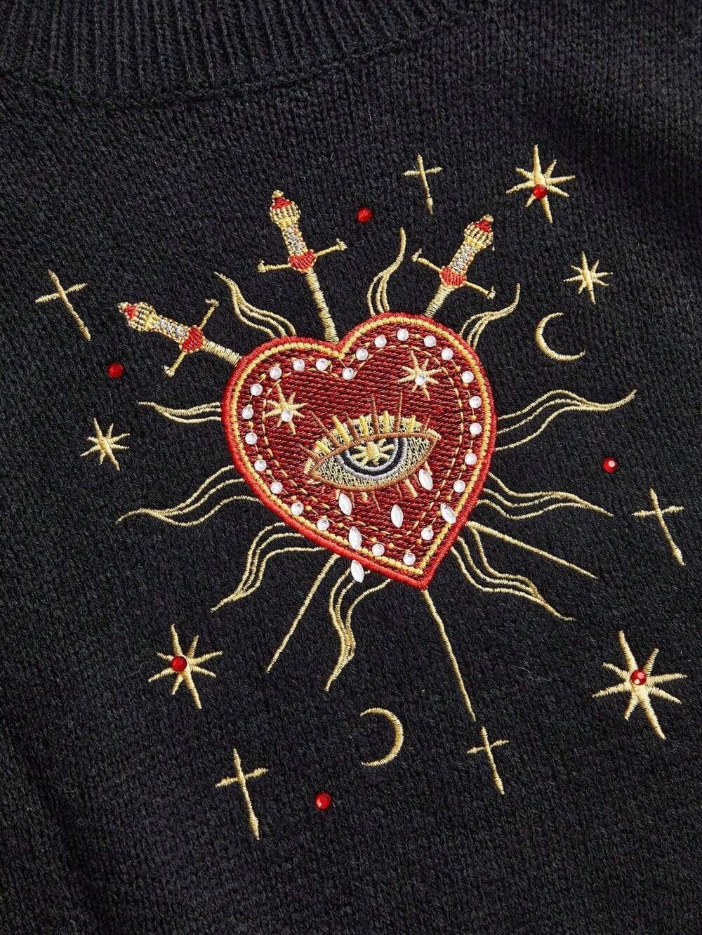 Romwe Pullover Sacred Ember – Bild 3